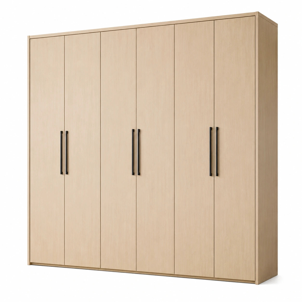 Armoire 5 portes en bois clair