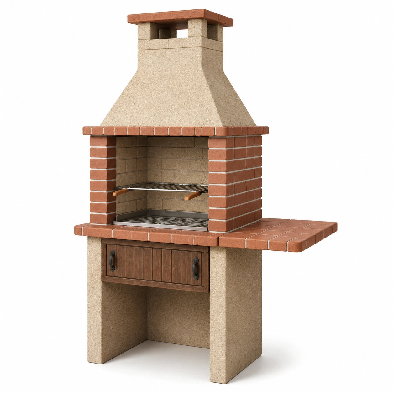 Barbecue en brique avec plan de travail latéral