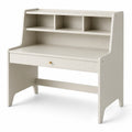 Bureau en bois MDF beige avec étagères intégrées